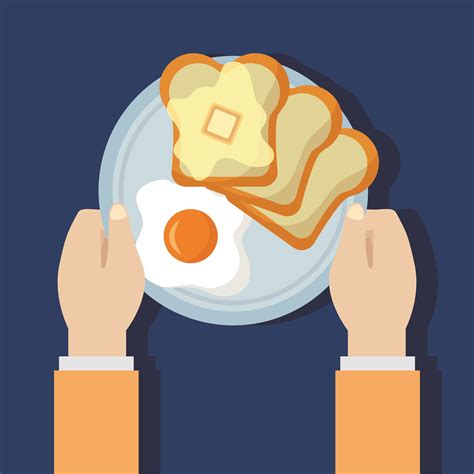 Cute breakfast table top view 1950180 Vector Art at Vecteezy