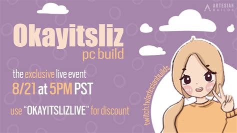 Artesian Builds on Twitter: "We are building a Custom PC for @okayitsliz this Saturday! 👀 Join ...