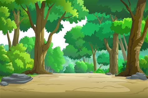 Animated Forest Background Drawn