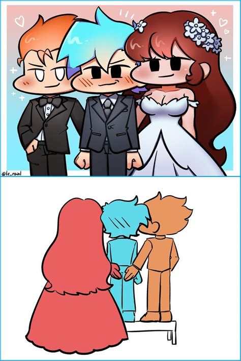 Wedding fnf | Cartoon, Cute drawings, Anime funny