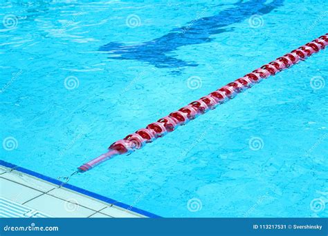 Swimming pool with lanes stock image. Image of race - 113217531