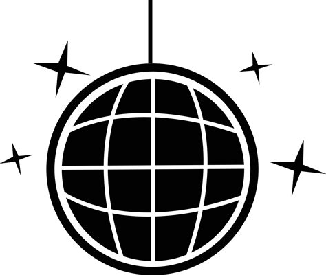 disco ball icon on white background. flat style. party ball sign ...