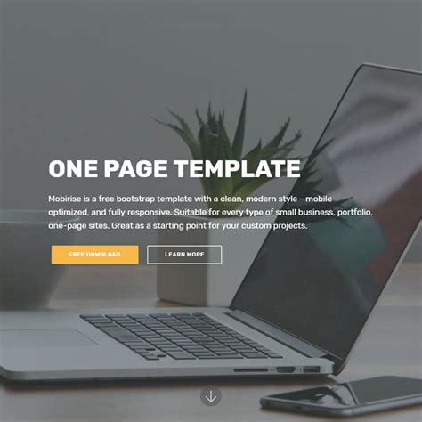 One Page Homepage Template