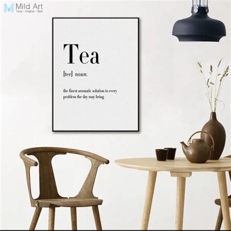 Minimalist Typography Food Coffee Tea Quotes Posters Print Nordic Style Cafe Kitchen Wall Art ...