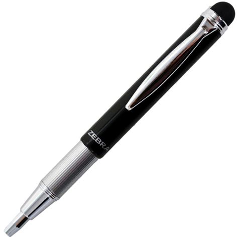 Zebra Telescopic Stylus and Ballpoint Pens, Black Ink/Barrel, Medium 1.0 mm, Box of 6 | Grand & Toy