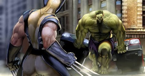 Comic Wallpapers: Wolverine vs. Hulk (Comic Wallpaper)