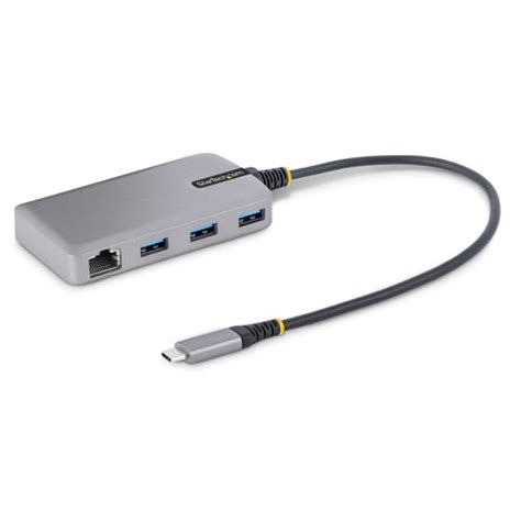 Tega Office Supplies Hull - StarTech.com 3-Port USB-C Hub with Ethernet - 3x USB-A Ports Gigabit ...