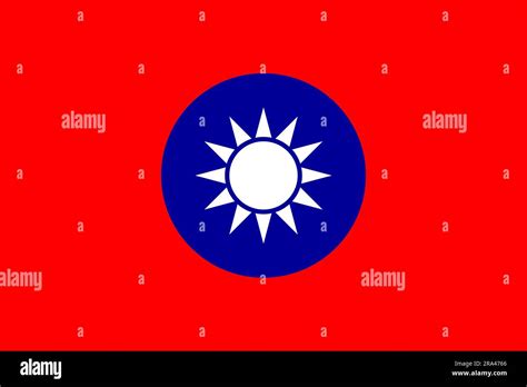 Flag of the Republic of China Taiwan. The official colors and ...