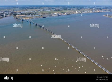 France, Loire Atlantique, Saint Nazaire, Saint Nazaire bridge (aerial view Stock Photo - Alamy