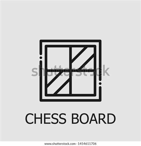 Outline Chess Board Vector Icon Chess Stock Vector (Royalty Free) 1454611706 | Shutterstock