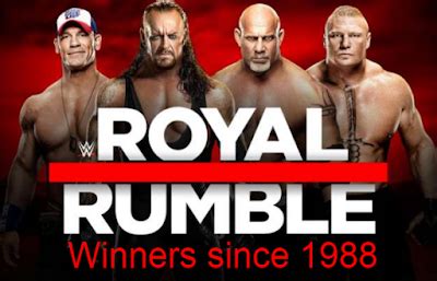 List of WWE Royal Rumble Winners, Past Champions by year, History ...