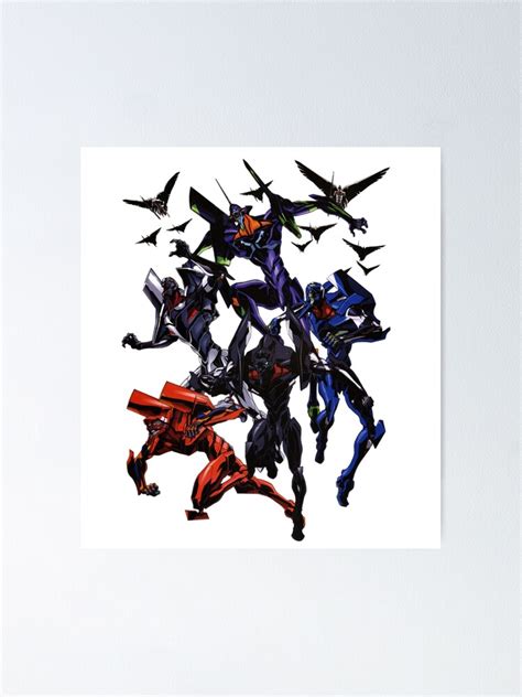 "Neon Genesis Evangelion All EVAS " Poster by bawabuf | Redbubble