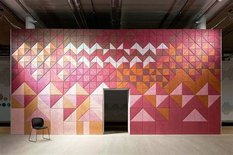 LandlordsNY - Geometric sound-absorbing wall panels made from wood wool