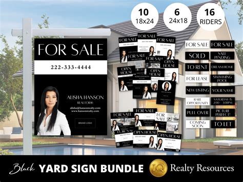 Real Estate Signs Bundle, Real Estate Yard Sign, for Sale Yard Sign, Open House Sign, Sold Sign ...