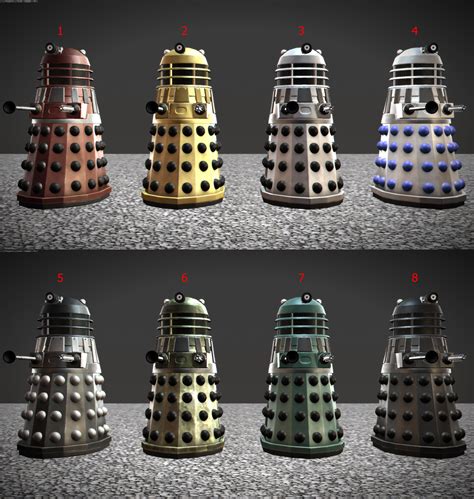 Dalek Colour Schemes by laughinghelicopter on DeviantArt