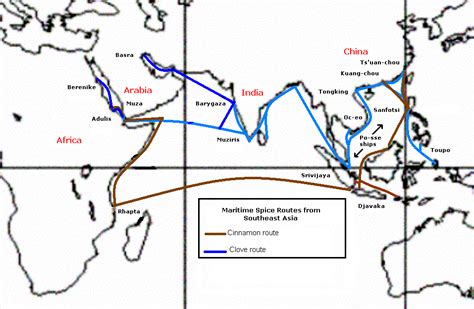 Indian Ocean Trade Goods Map