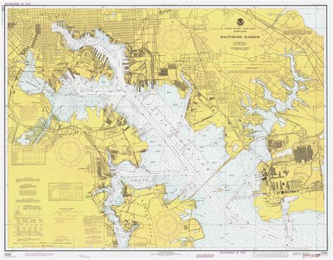 Baltimore Harbor Map - 1977 | Nautical chart, Historical maps, Nautical map