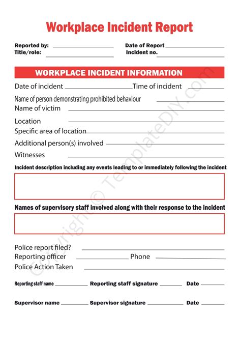 Printable Incident Report Template - prntbl.concejomunicipaldechinu.gov.co