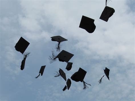 Graduation Hat Toss | The hats tossed by batch mates [ 2k4 B… | Flickr