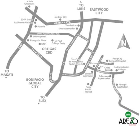 Location Map - AREZZO PLACE PASIG CONDOMINIUM