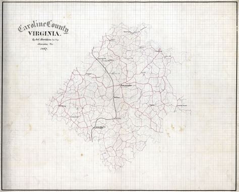 1867 Map of Caroline County Virginia Historical Places | Etsy