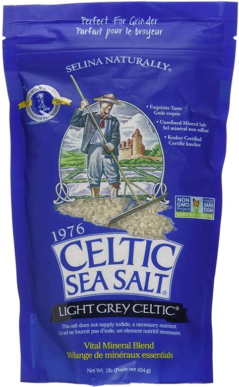 Light Grey Celtic Sea Salt 1 Pound Resealable Bag : Fresh Health Nutritions