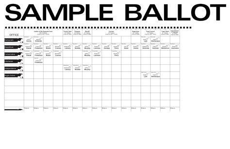 Sample Voting Ballot Template