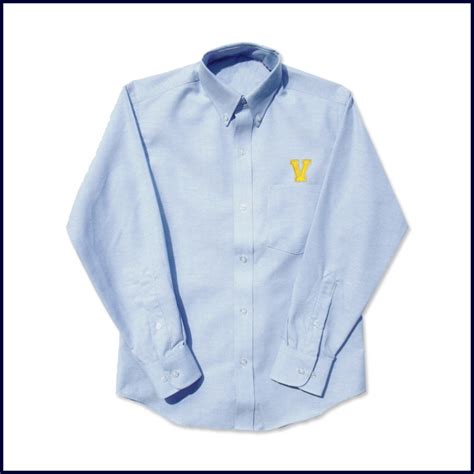 Vicki Marsha Uniforms Oxford Shirt: Long Sleeve with Embroidered V Logo Above Pocket - Class of ...