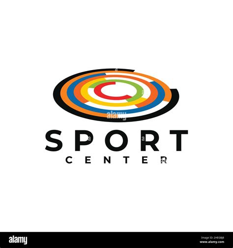 Sport center with colorful circle vector logo design Stock Vector Image ...