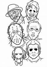Serial Killers Horror Movies Tattoo Ideias  Movie Tattoos sketch template