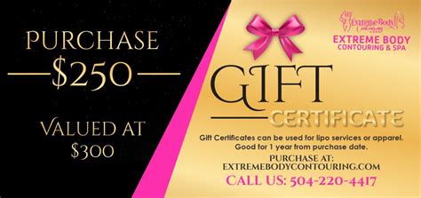 Gift Cards - Extreme Body Contouring & Spa