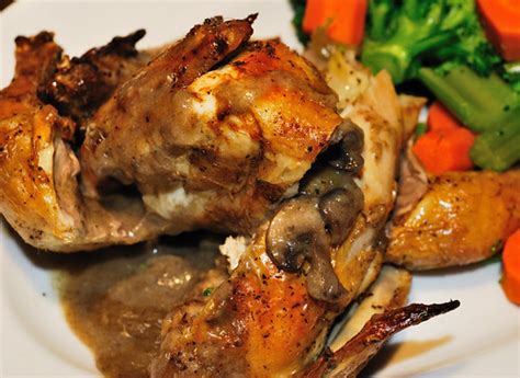 Baked Cornish Hen with Mushroom Gravy | Karlo Pacheco | Flickr