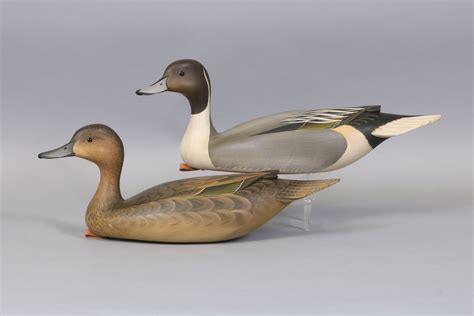 Sold Price: George Strunk Pair of Pintail Duck Decoys, Glendora, NJ, Glass Eyes, Hollow Bodies ...