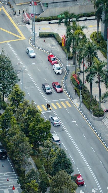 Aerial View on a Busy Road · Free Stock Photo