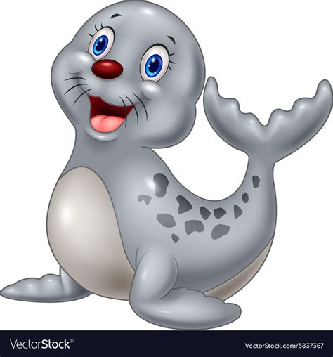 illustration of Cute baby seal cartoon. Download a Free Preview or High Quality Adobe ...