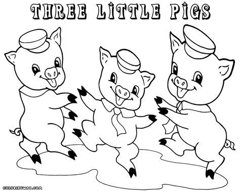 The Three Little Pigs Coloring Pages Free - Coloring Home