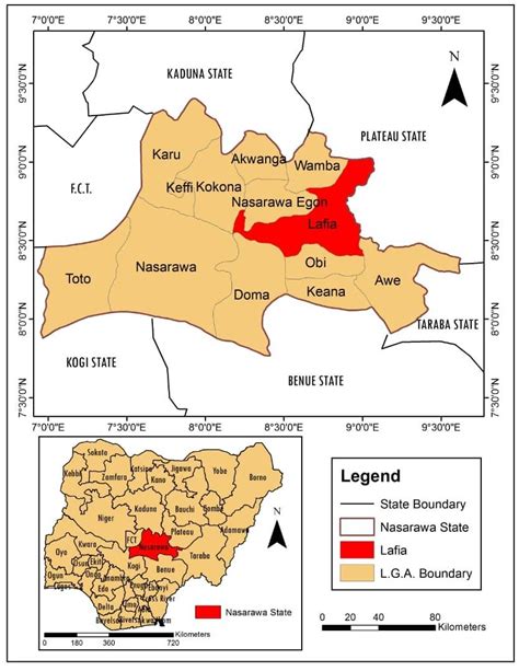 The Study Area Source: Adapted from the Administrative Map of Nasarawa ...