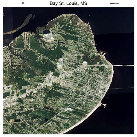 Aerial Photography Map of Bay St Louis, MS Mississippi