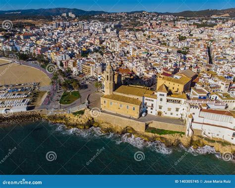 Beautiful Beach of Sitges in Barcelona, Catalonia in a Holidays Vllage ...