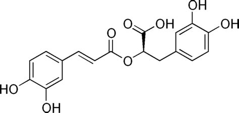 Molecular structure of rosmarinic acid. | Download Scientific Diagram