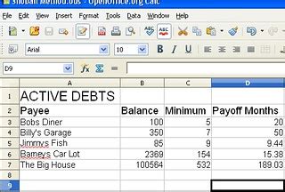 Snowball Method Debt List | Screen shot for my article How T… | Flickr