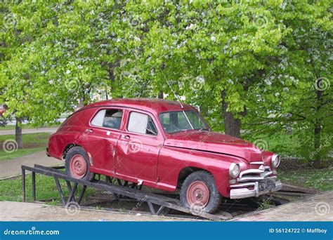 Russian retro car stock photo. Image of circle, auto - 56124722