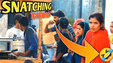 random food snatching prank | funny public epic reaction | food prank 🤣 ...