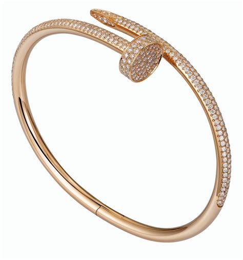 Juste un Clou bracelet in pink gold and pavé diamonds | Cartier | The Jewellery Editor