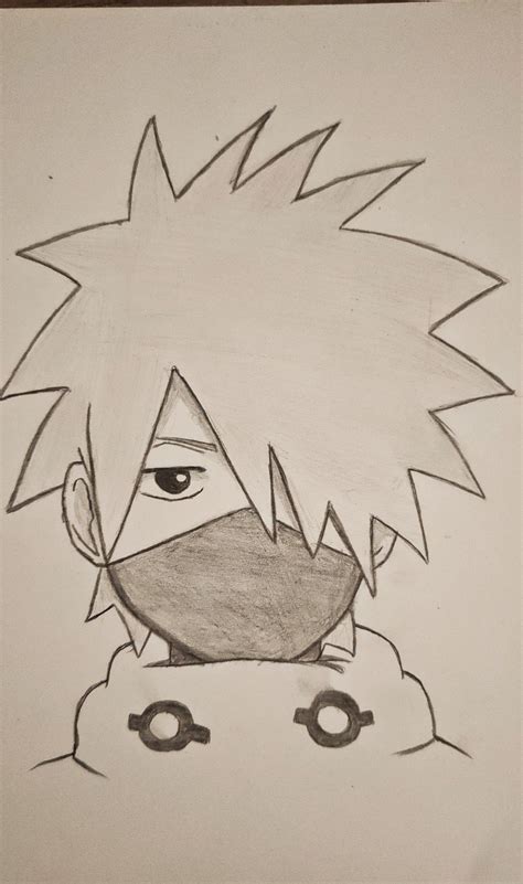 Young Kakashi drawing - little kakashi drawing - kid kakashi drawing ...