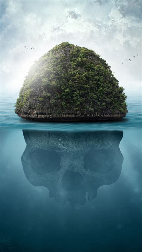 Skull Island, earth, island, skull, HD phone wallpaper | Peakpx