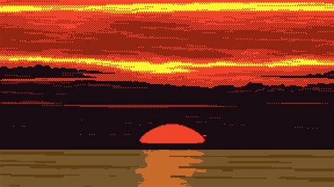 Sunset Pixel Live Wallpaper - MoeWalls