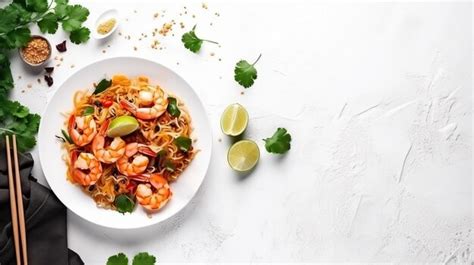 Premium AI Image | pad thai noodles