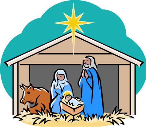 Merry Christmas Nativity Clipart | Free download on ClipArtMag