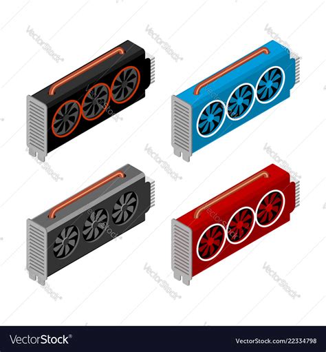 Mining video card set miner gpu technology Vector Image